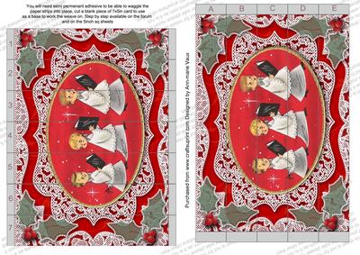 Choirboy Trio Lace 7x5inch 3D Paper Weaving Sheet