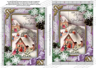 Ours to Yours Snow 7x5inch 3D Paper Weaving Sheet