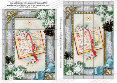 Christmas Book Snow 7x5inch 3D Paper Weaving Sheet