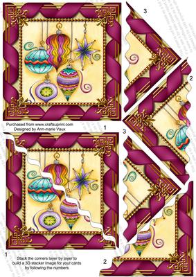 Christmas Decorations 5in Scallop Triangle Corner Stacker