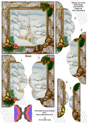 Church Holly 5in Side by Side Round Scallop Stacker