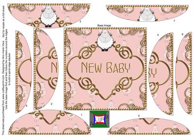 New Baby Pink Square Spiral Rounded Edge Stacker