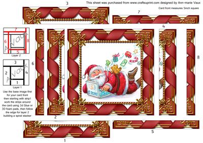 E-shop Santa Spiral Edge Stacker Card Front