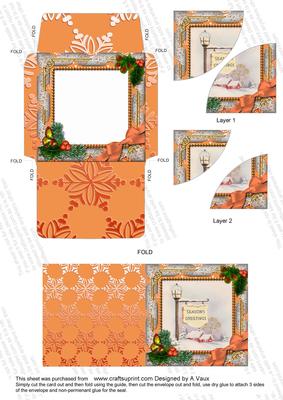 Pub Sign Holly Mini Card Envelope Duo Corner Stacker Aio