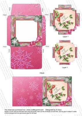 For You Snow Mini Card Envelope Block Shaped Stacker Aio