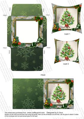 The Tree Holly Mini Card Envelope Pointy Stacker Aio
