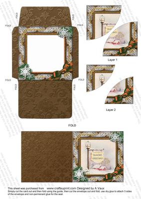 Pub Sign Snow Mini Card Envelope Duo Corner Stacker Aio