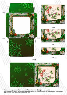 For You Holly Mini Card Envelope Bottom Stacker Aio