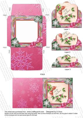 For You Snow Mini Card Envelope Scallop Bottom Stacker Aio