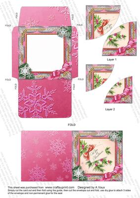 For You Snow Mini Card Envelope Duo Corner Stacker Aio