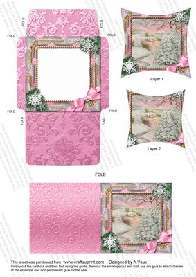 Christmas Stream Snow Mini Card Envelope Pointy Stacker Aio