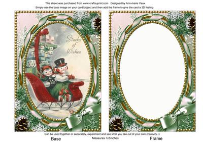 Stacks of Wishes Snow 7x5inch Picture Card Front and Frame