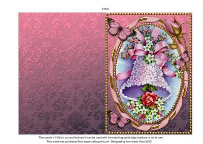 Two Tone Wedding Bells 7x5inch Folded Picture Card