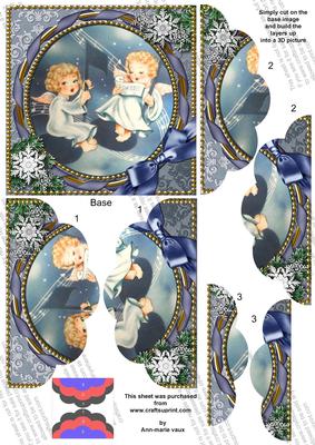 Singing Angels Snow 5in Top N Bottom Round Scallop Stacker