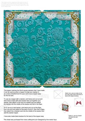 Robin 1 Snow Plain 5inch Square Envelope Backer