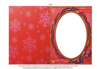Chimney Santa Plain Apperture 7x5inch Folded Card