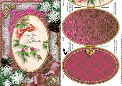 Christmas for You Snow A5 Locket Card Front