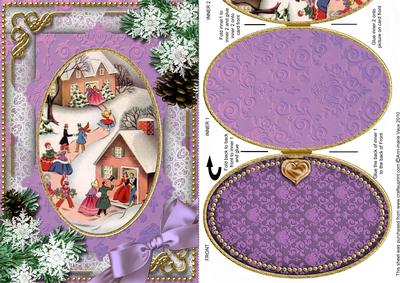 From Your House Snow Christmas A5 Locket Card Front