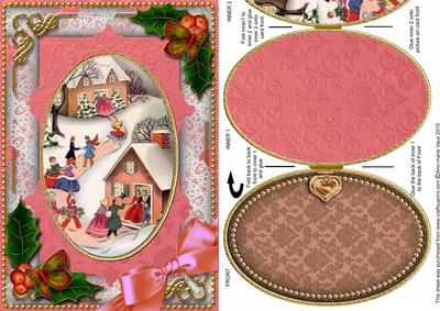 From Your House Holly Christmas A5 Locket Card Front