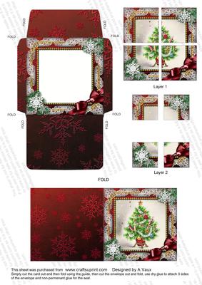 The Tree Snow 3in Mini Card Envelope 4 Corner Stacker Aio