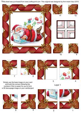 E-shop Santa All 4 Corner Stacker Card Front
