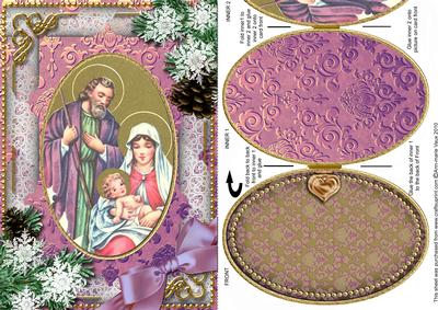 Religious Snow A5 Locket Card Front