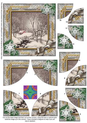 Winter Walk Snow All 4 Rounded Corner Card Front