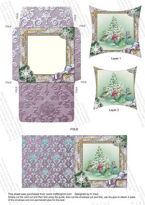 Carol Singers Snow 3in Mini Card Envelope Pointy Stacker Aio