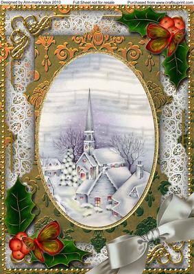 Blue Church Holly A4 Picture Sheet