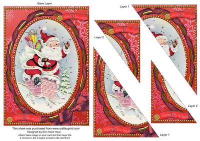 Chimney Santa 7x5inch Triangle Duo Corner Stacker