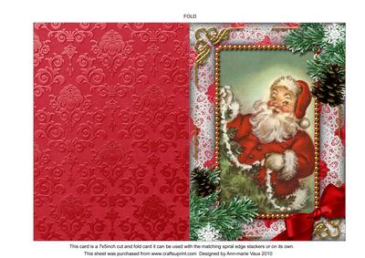 Santa Snow 7x5inch Folded Picture Card