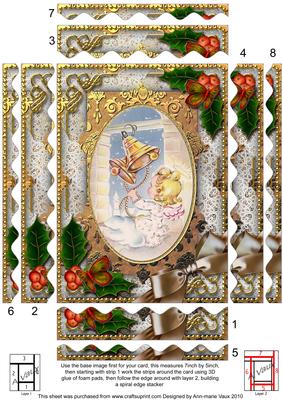 Bell Angel Holly 7x5in Spiral Wavy Edge Stacker