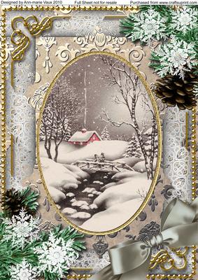 Winter Walk Snow A4 Picture Sheet