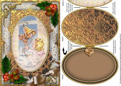 Bell Angel Holly A5 Locket Card Front