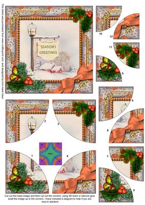 Pub Sign Holly All 4 Rounded Corner Card Front