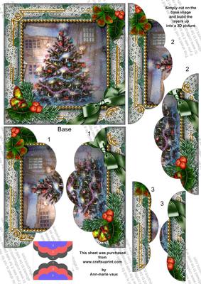 How Tree Looks Holly 5in Top N Bottom Round Scallop Stacker