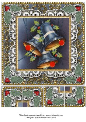 Blue Bells Lace 8inch Picture Sheet