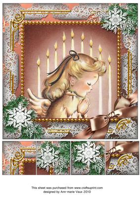 Christmas Prayer 8inch Picture Sheet