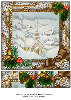 Church Holly 8inch Picture Sheet