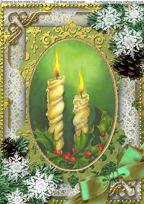 Candle Duo Snow A4 Picture Sheet