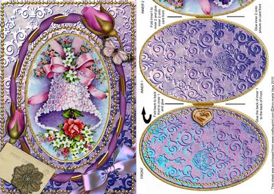 Wedding Bells A5 Purple Locket Card Front