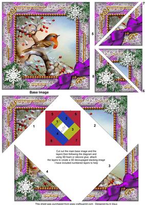 Robin 1 Purple Snow 5inch Triangle Edge Spiral Stacker