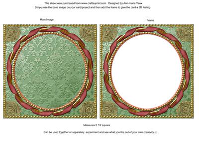 Pink Poinsettia Gold Plain Square Card Front and Frame