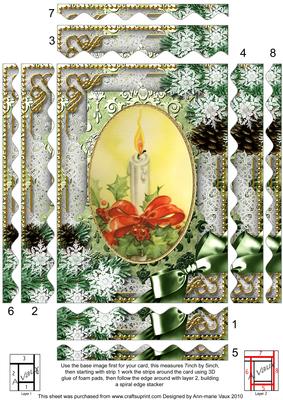 Traditional Candle Snow 7x5in Spiral Wavy Edge Stacker