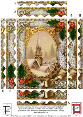 Steeple Holly 7x5in Spiral Wavy Edge Stacker