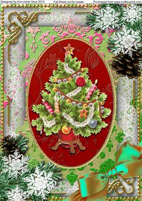 Elegant Tree Snow A4 Picture Sheet
