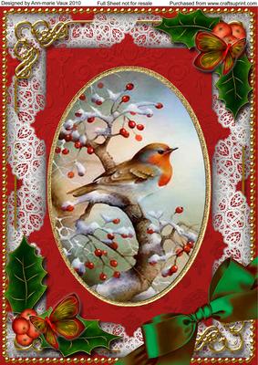 Robin 1 Holly A4 Picture Sheet