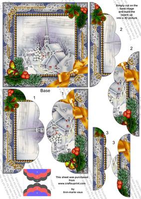 Blue Church Holly 5in Top N Bottom Round Scallop Stacker