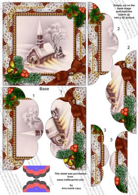 Church Lights on Holly 5in Top N Bottom Scallop Stacker