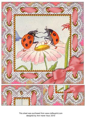 Lovebugs Lace 8inch Picture Sheet